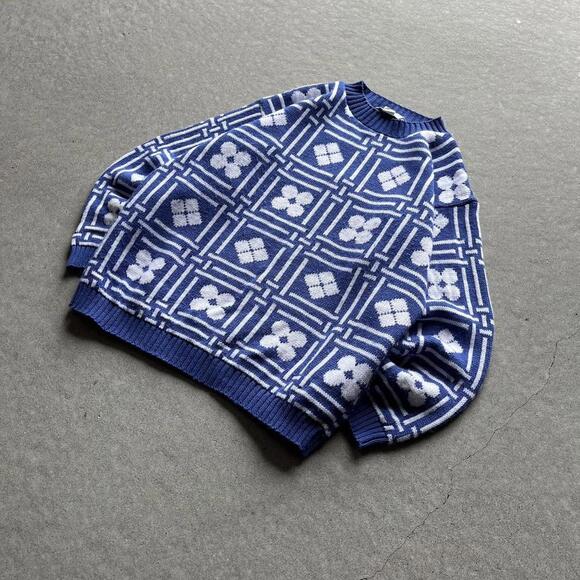 Vintage 90s Diversity Sport Pattern Knit Sweater - Picture 2 of 4